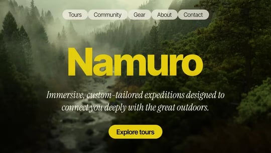 Namuro website in Nordcraft