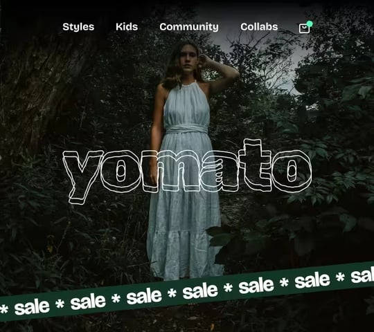 Yomato website in Nordcraft
